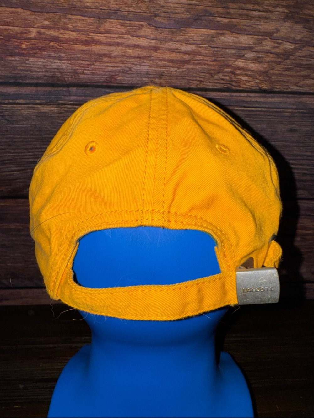 Lacoste Yellow Cap with Green Crocodile Patch - Picture 3 of 5